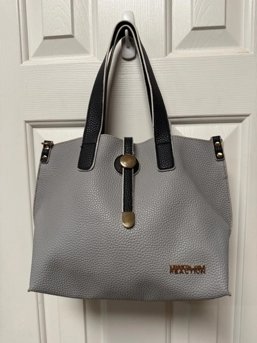 Kenneth Cole Reaction pebbled faux leather tote bag